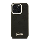 Apple iPhone 15 Pro Uyumlu Kılıf Guess Orjinal Lisanslı M-safe Şarj Özellikli Sıcak Baskılı Yazı Logolu Kamera Standlı PU Deri Peony Kapak - 9