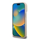 Apple iPhone 15 Pro Max Uyumlu Kılıf Guess Orjinal Lisanslı M-safe Şarj Özellikli Sıcak Baskılı Yazı Logolu Kamera Standlı PU Deri Peony Kapak - 11