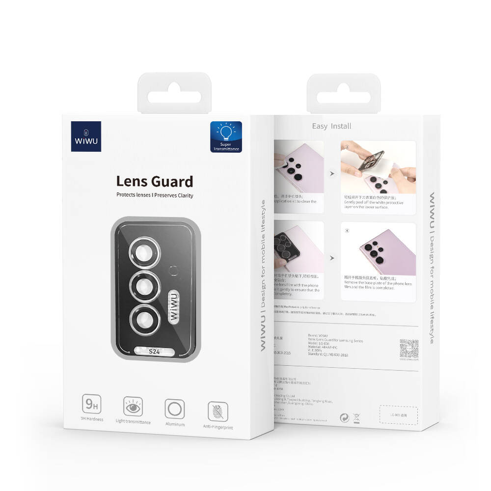 Samsung Galaxy S24 Uyumlu Wiwu LG-008 Lens Guard Darbelere Karşı Dayanıklı Kamera Lens Koruyucu - 2
