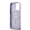 Apple iPhone 15 Pro Max Uyumlu Kılıf Guess Orjinal Lisanslı M-safe Şarj Özellikli Sıcak Baskılı Yazı Logolu Kamera Standlı PU Deri Peony Kapak - 27