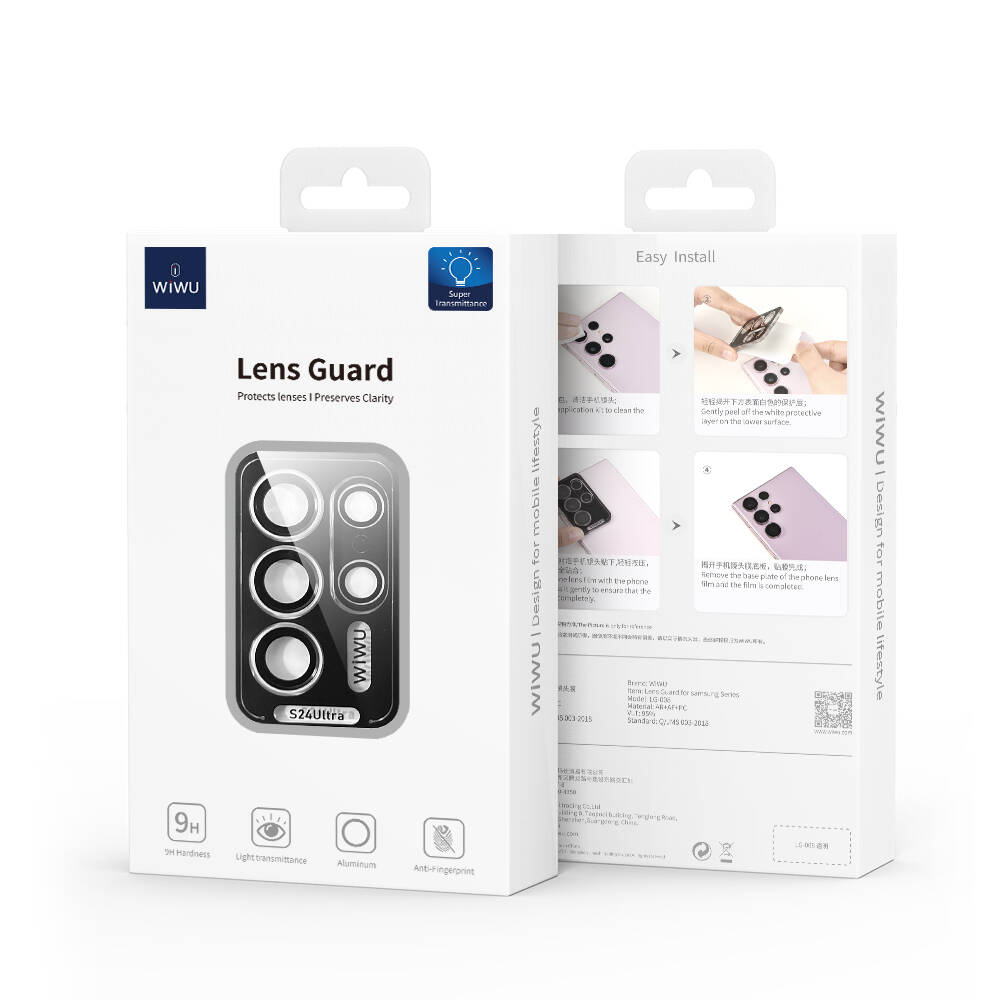 Samsung Galaxy S24 Ultra Uyumlu Wiwu LG-008 Lens Guard Darbelere Karşı Dayanıklı Kamera Lens Koruyucu - 9