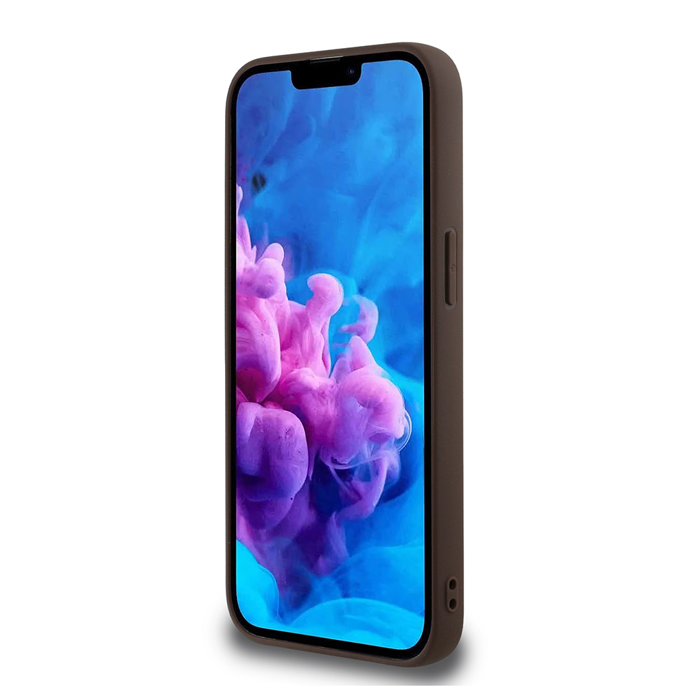 Apple iPhone 16E Uyumlu Kılıf Guess Orjinal Lisanslı M-safe Şarj Özellikli PU Üçgen Logo 4G Desenli Kapak - 4