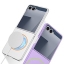 Samsung Galaxy Z Flip Uyumlu 7 Kılıf Wireless Şarj Özellikli Zore Kıpta M-safe Kapak - 1