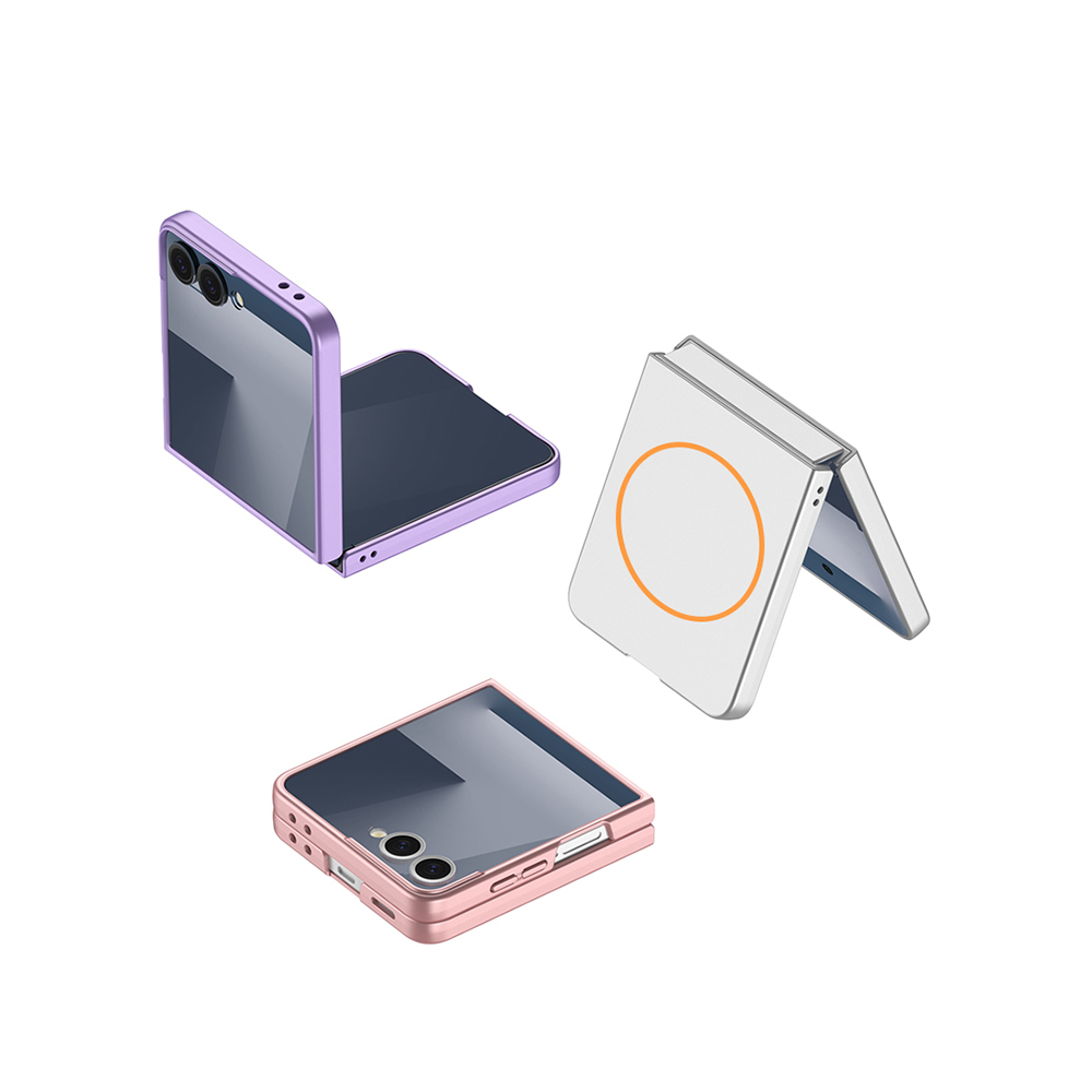 Samsung Galaxy Z Flip Uyumlu 7 Kılıf Wireless Şarj Özellikli Zore Kıpta M-safe Kapak - 2