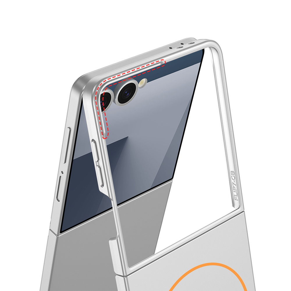 Samsung Galaxy Z Flip Uyumlu 7 Kılıf Wireless Şarj Özellikli Zore Kıpta M-safe Kapak - 6