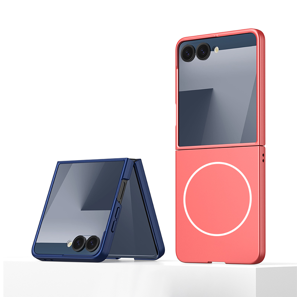 Samsung Galaxy Z Flip Uyumlu 7 Kılıf Wireless Şarj Özellikli Zore Kıpta M-safe Kapak - 7