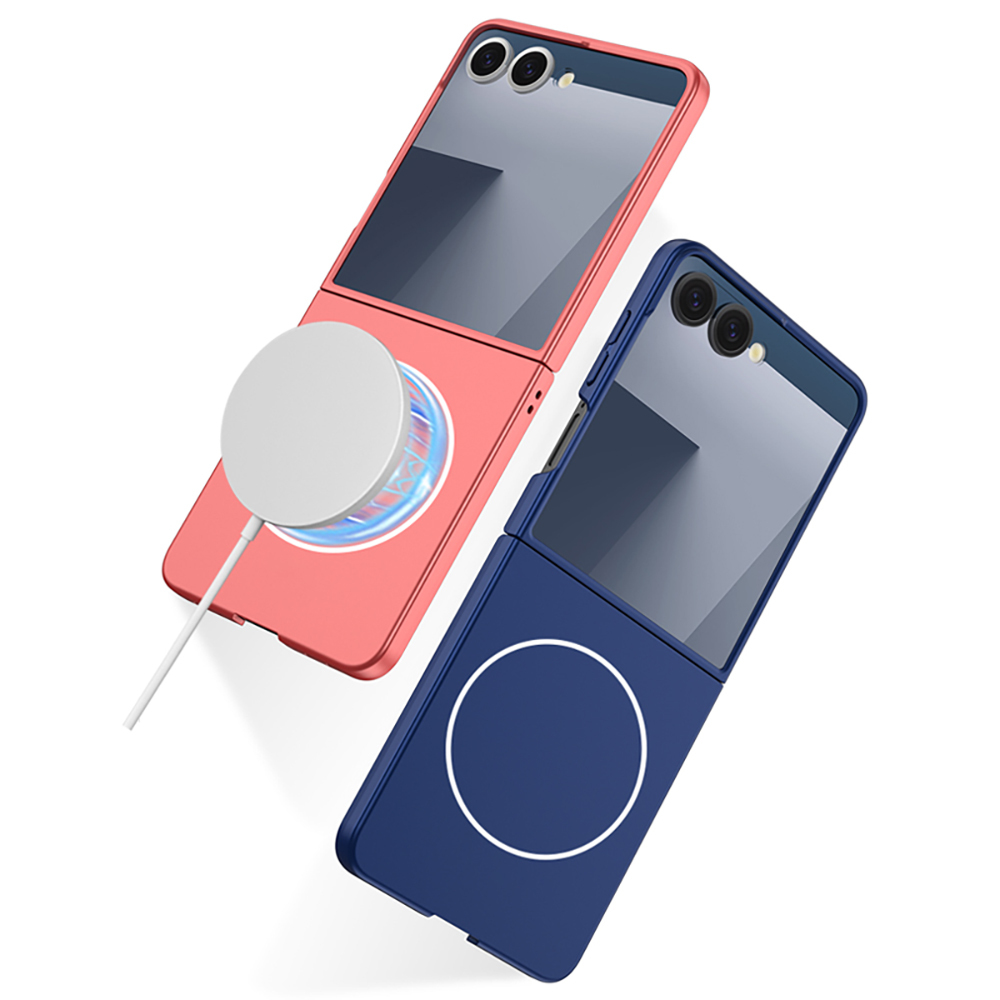 Samsung Galaxy Z Flip Uyumlu 7 Kılıf Wireless Şarj Özellikli Zore Kıpta M-safe Kapak - 8