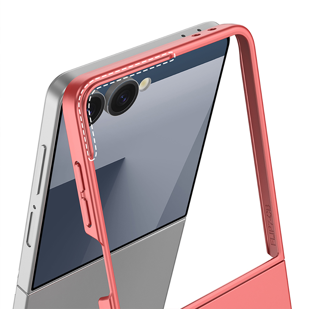 Samsung Galaxy Z Flip Uyumlu 7 Kılıf Wireless Şarj Özellikli Zore Kıpta M-safe Kapak - 10