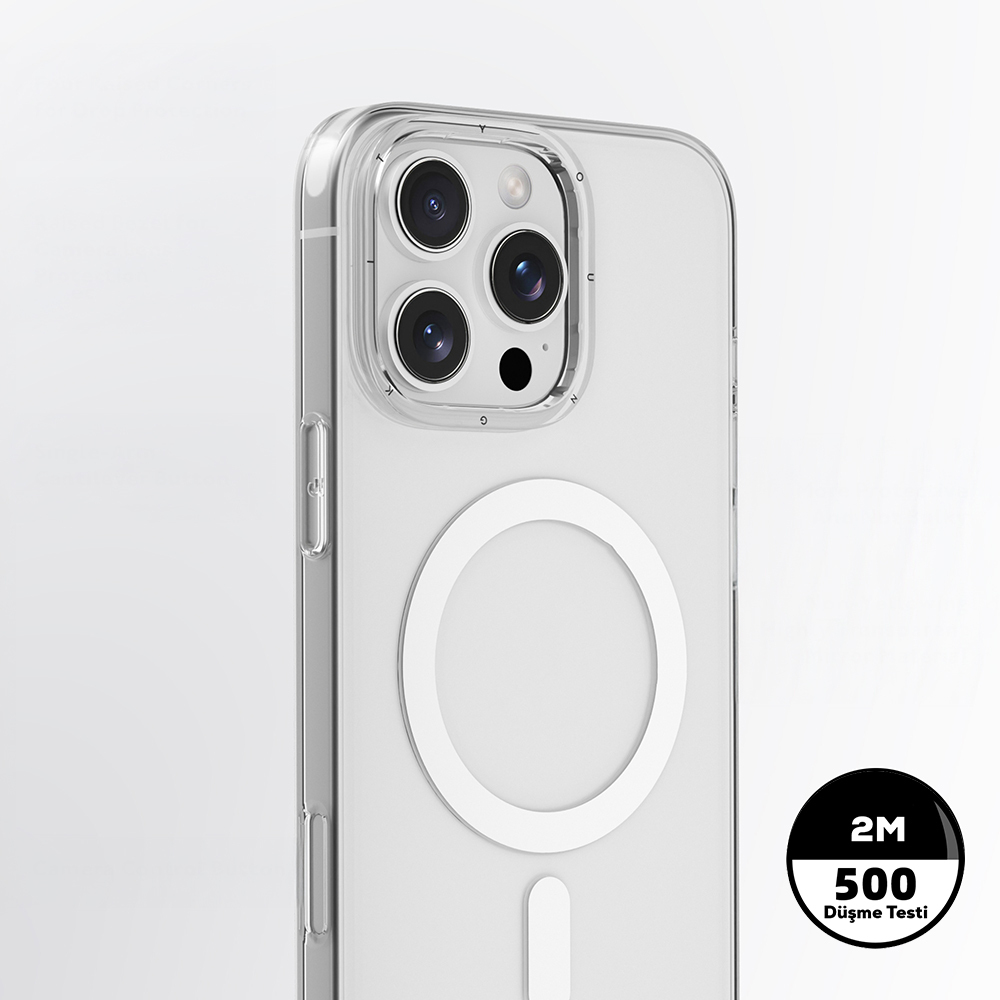 Apple iPhone 16 Pro Uyumlu Kılıf M-safe Şarj Özellikli Youngkit Ice Serisi Kapak - 4