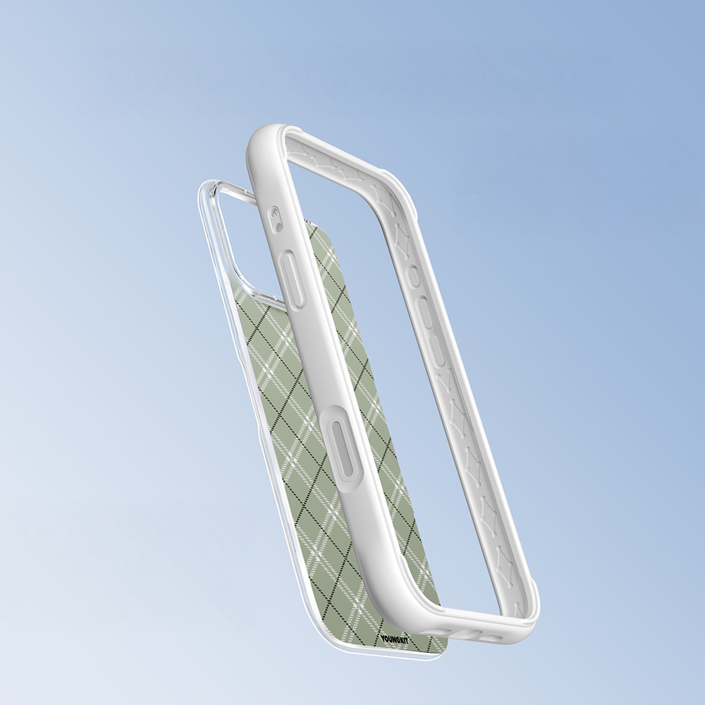 Apple iPhone 16 Pro Uyumlu Kılıf M-safe Şarj Özellikli Youngkit Argyle Serisi Kapak - 8