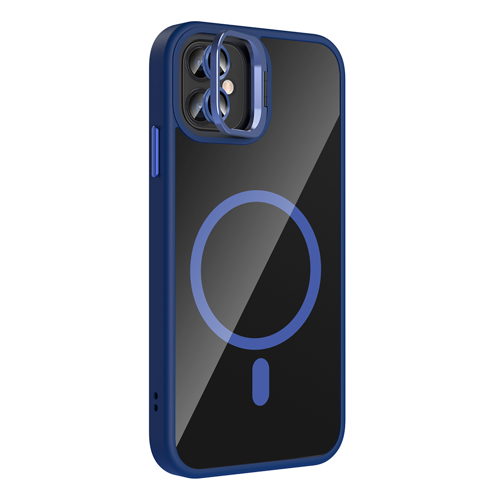 Apple iPhone 11 Uyumlu Kılıf Standlı ve Kamera Lens Hediyeli M-Safe Şarj Özellikli Zore Etro Kapak - 7