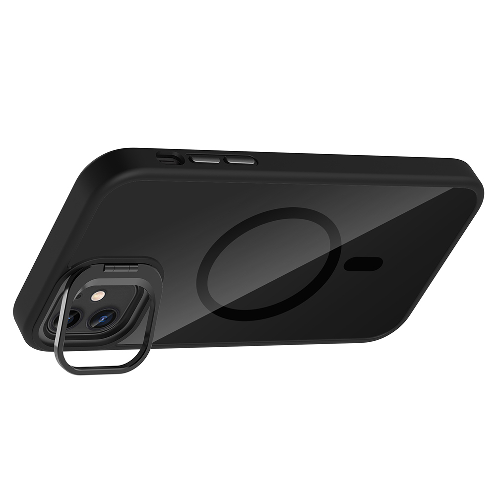 Apple iPhone 11 Uyumlu Kılıf Standlı ve Kamera Lens Hediyeli M-Safe Şarj Özellikli Zore Etro Kapak - 10