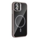 Apple iPhone 11 Uyumlu Kılıf Standlı ve Kamera Lens Hediyeli M-Safe Şarj Özellikli Zore Etro Kapak - 11