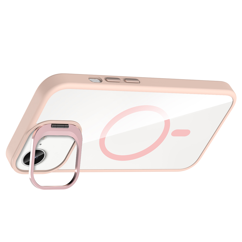 Apple iPhone 16E Uyumlu Kılıf Standlı ve Kamera Lens Hediyeli M-Safe Şarj Özellikli Zore Etro Kapak - 8