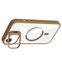 Apple iPhone 16E Uyumlu Kılıf Standlı ve Kamera Lens Hediyeli M-Safe Şarj Özellikli Zore Etro Kapak - 10