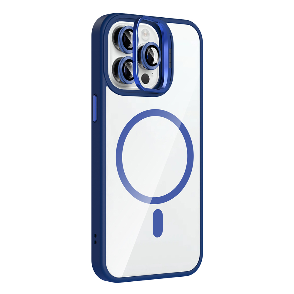 Apple iPhone 14 Pro Max Uyumlu Kılıf Standlı ve Kamera Lens Hediyeli M-Safe Şarj Özellikli Zore Etro Kapak - 3