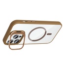 Apple iPhone 14 Pro Max Uyumlu Kılıf Standlı ve Kamera Lens Hediyeli M-Safe Şarj Özellikli Zore Etro Kapak - 8