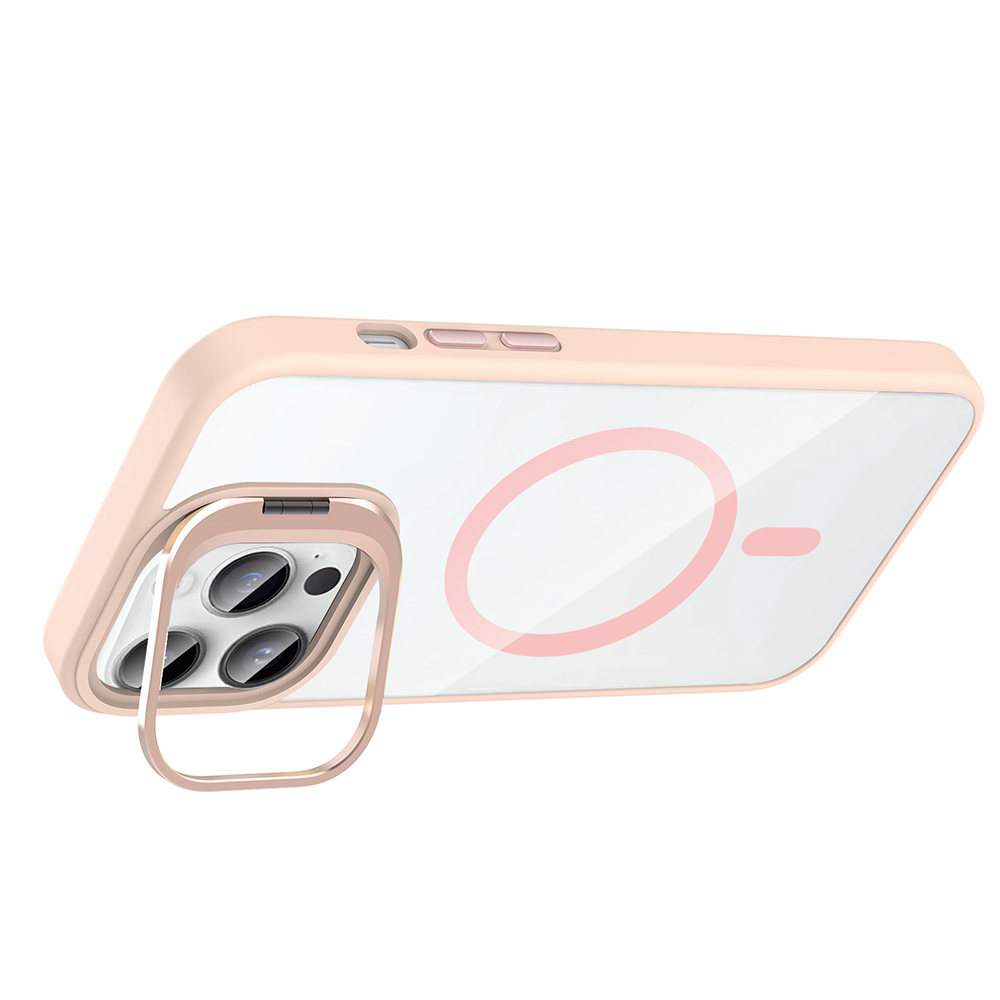 Apple iPhone 14 Pro Max Uyumlu Kılıf Standlı ve Kamera Lens Hediyeli M-Safe Şarj Özellikli Zore Etro Kapak - 12