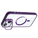 Apple iPhone 15 Uyumlu Kılıf Standlı ve Kamera Lens Hediyeli M-Safe Şarj Özellikli Zore Etro Kapak - 2