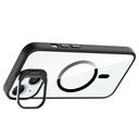 Apple iPhone 15 Uyumlu Kılıf Standlı ve Kamera Lens Hediyeli M-Safe Şarj Özellikli Zore Etro Kapak - 4