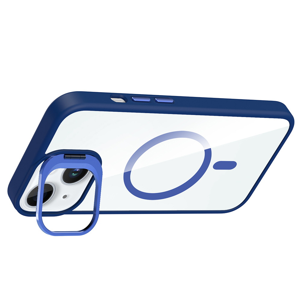 Apple iPhone 15 Uyumlu Kılıf Standlı ve Kamera Lens Hediyeli M-Safe Şarj Özellikli Zore Etro Kapak - 12