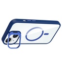 Apple iPhone 15 Uyumlu Kılıf Standlı ve Kamera Lens Hediyeli M-Safe Şarj Özellikli Zore Etro Kapak - 12