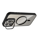 Apple iPhone 15 Pro Uyumlu Kılıf Standlı ve Kamera Lens Hediyeli M-Safe Şarj Özellikli Zore Etro Kapak - 6