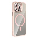 Apple iPhone 15 Pro Uyumlu Kılıf Standlı ve Kamera Lens Hediyeli M-Safe Şarj Özellikli Zore Etro Kapak - 9