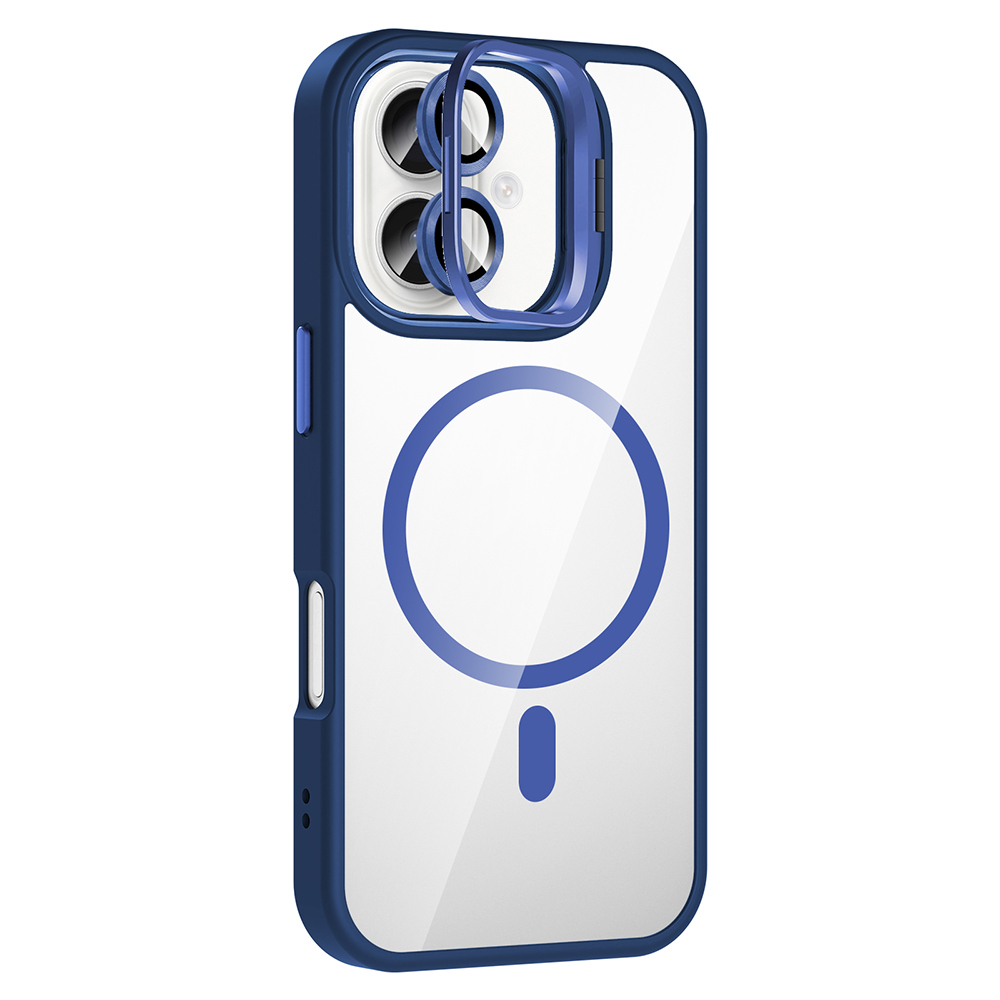 Apple iPhone 16 Plus Uyumlu Kılıf Standlı ve Kamera Lens Hediyeli M-Safe Şarj Özellikli Zore Etro Kapak - 5