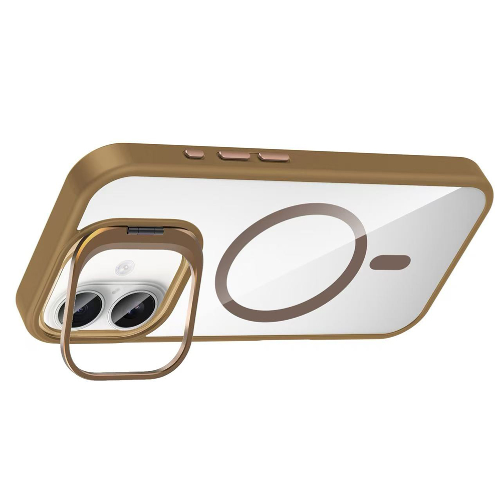 Apple iPhone 16 Plus Uyumlu Kılıf Standlı ve Kamera Lens Hediyeli M-Safe Şarj Özellikli Zore Etro Kapak - 14