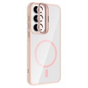 Samsung Galaxy A55 Uyumlu Kılıf Standlı ve Kamera Lens Hediyeli M-Safe Şarj Özellikli Zore Etro Kapak - 1