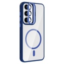 Samsung Galaxy A55 Uyumlu Kılıf Standlı ve Kamera Lens Hediyeli M-Safe Şarj Özellikli Zore Etro Kapak - 9