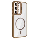 Samsung Galaxy A55 Uyumlu Kılıf Standlı ve Kamera Lens Hediyeli M-Safe Şarj Özellikli Zore Etro Kapak - 11