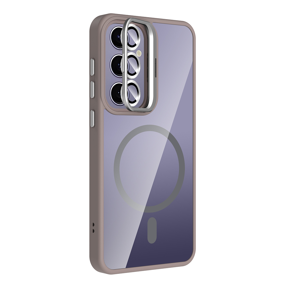 Samsung Galaxy S24 Plus Uyumlu Kılıf Standlı ve Kamera Lens Hediyeli M-Safe Şarj Özellikli Zore Etro Kapak - 11