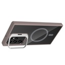 Samsung Galaxy S24 Ultra Uyumlu Kılıf Standlı ve Kamera Lens Hediyeli M-Safe Şarj Özellikli Zore Etro Kapak - 8