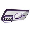 Samsung Galaxy S25 Uyumlu Kılıf Standlı ve Kamera Lens Hediyeli M-Safe Şarj Özellikli Zore Etro Kapak - 2