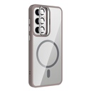 Samsung Galaxy S25 Uyumlu Kılıf Standlı ve Kamera Lens Hediyeli M-Safe Şarj Özellikli Zore Etro Kapak - 5