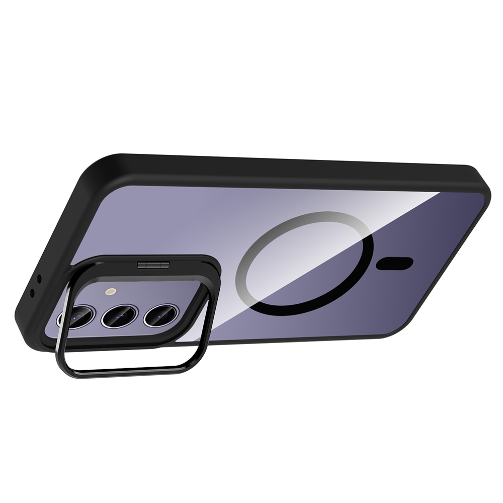 Samsung Galaxy S25 Plus Uyumlu Kılıf Standlı ve Kamera Lens Hediyeli M-Safe Şarj Özellikli Zore Etro Kapak - 4