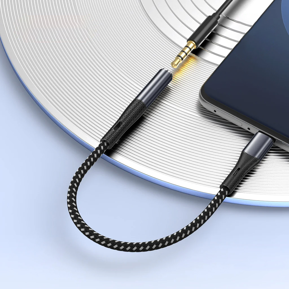 Go Des GD-UC165 Type-C to 3.5mm Hi-Fi Aux Çevirici Örgülü Ses Adaptörü - 1