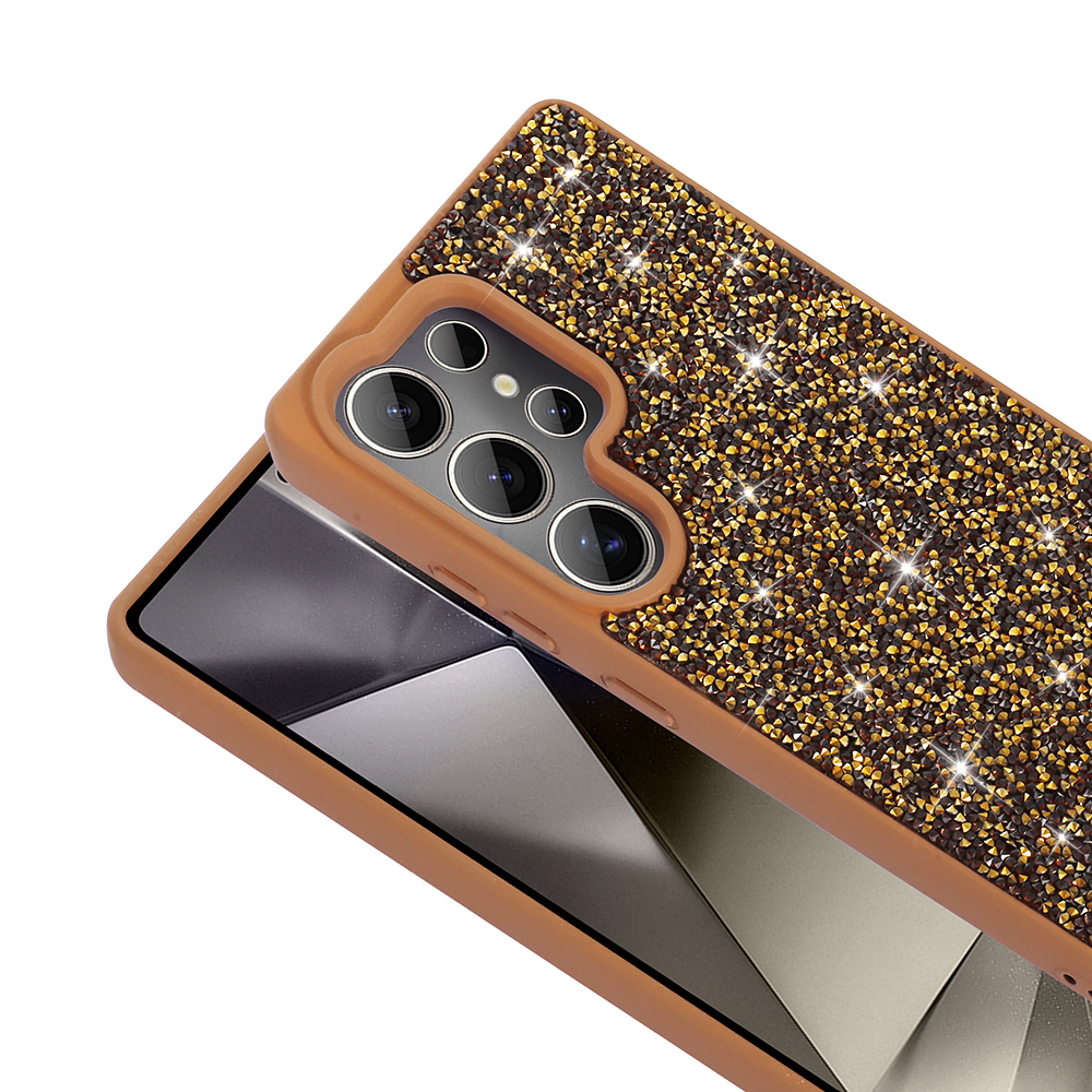 Samsung Galaxy S22 Ultra Uyumlu Kılıf Parlak Taşlı Tasarım Zore Pırlanta Kapak - 11