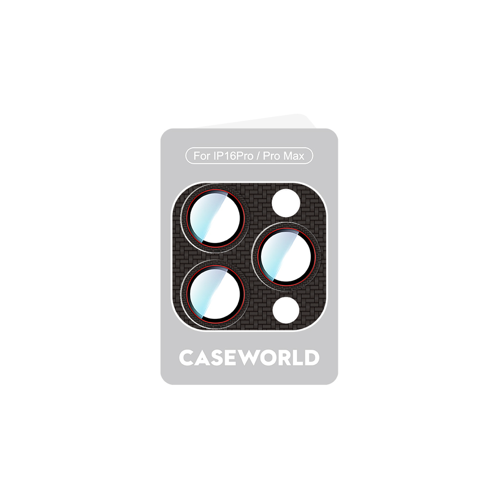 Apple iPhone 16 Pro Uyumlu CaseWorld Karbon Fiber Serisi Anti Reflective Ultra Clear Full Kamera Lens Koruyucu - 3