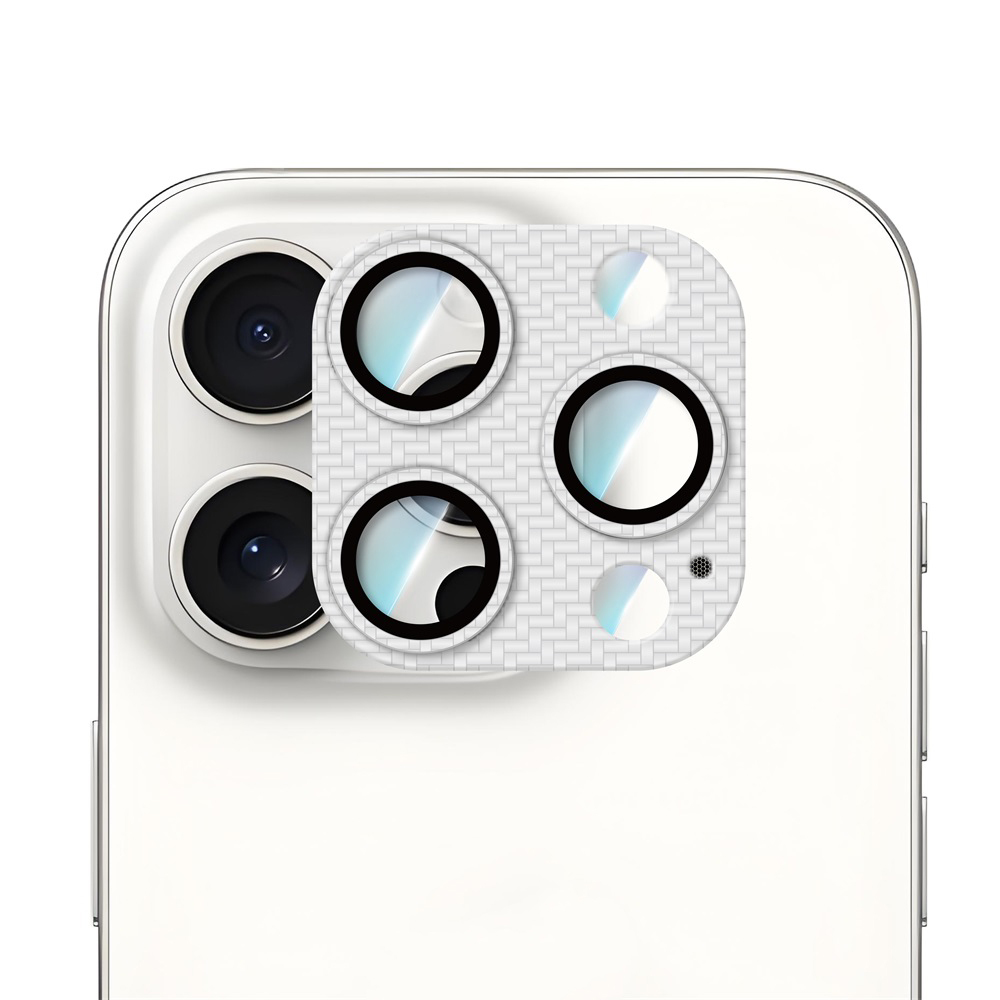 Apple iPhone 16 Pro Max Uyumlu CaseWorld Karbon Fiber Serisi Anti Reflective Ultra Clear Full Kamera Lens Koruyucu - 2