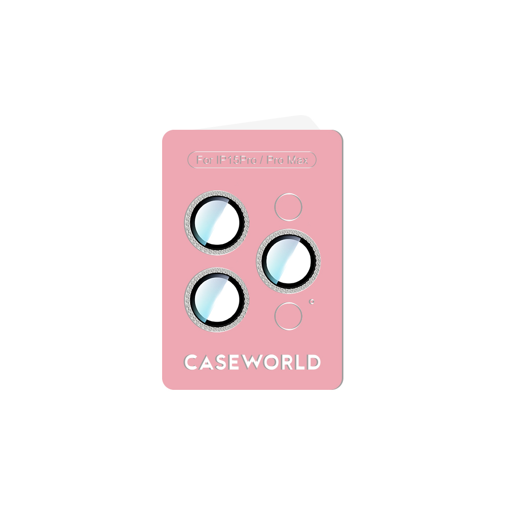 Apple iPhone 15 Pro Max Uyumlu CaseWorld Alloy Sparkling Diamond Serisi Taşlı Lens Koruyucu - 7