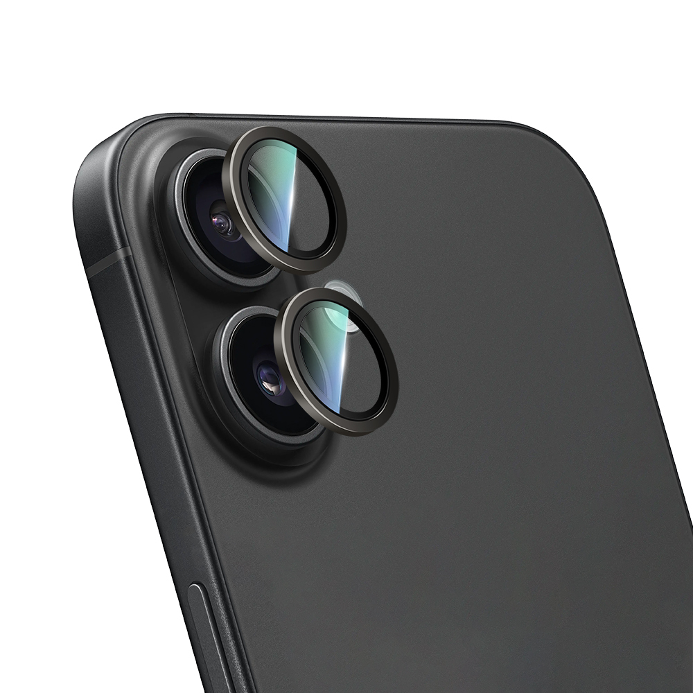 Apple iPhone 16 Uyumlu CaseWorld Alloy Two-Color Serisi Lens Koruyucu - 11