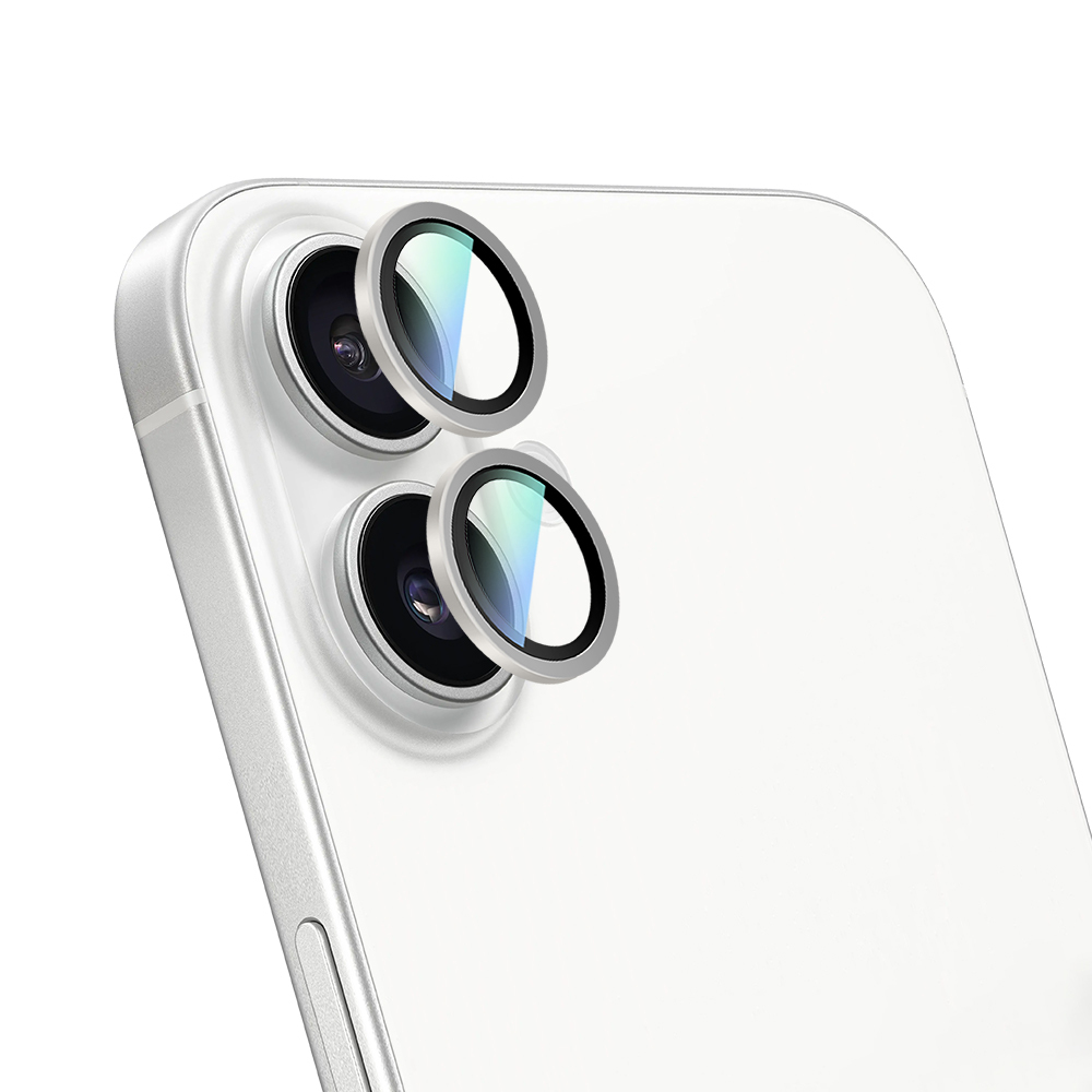 Apple iPhone 16 Uyumlu CaseWorld Alloy Two-Color Serisi Lens Koruyucu - 15
