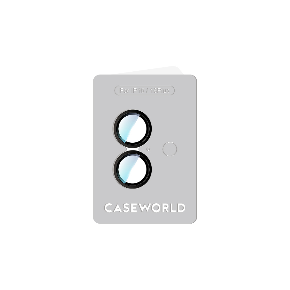 Apple iPhone 16 Uyumlu CaseWorld Alloy Two-Color Serisi Lens Koruyucu - 16