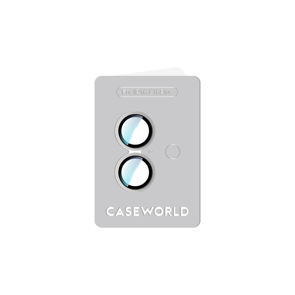 Apple iPhone 16 Uyumlu CaseWorld Alloy Two-Color Serisi Lens Koruyucu - 20