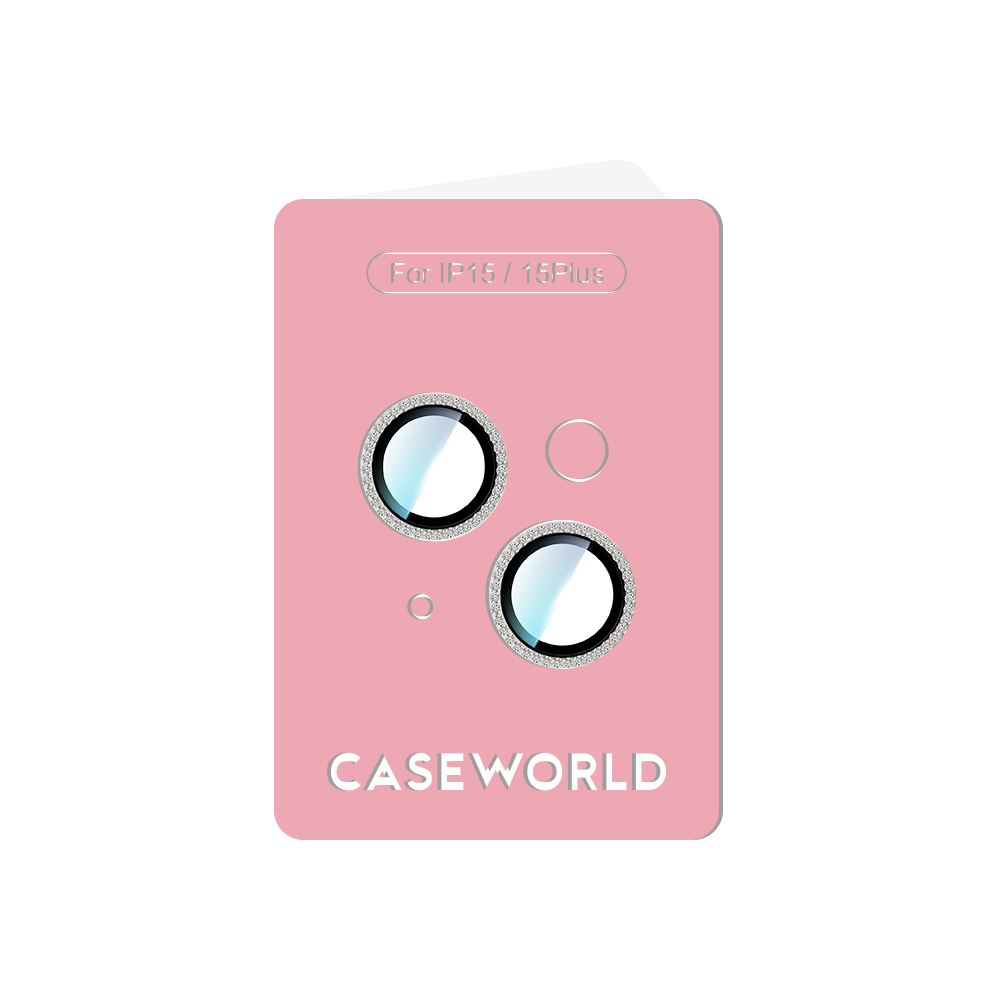 Apple iPhone 15 Uyumlu CaseWorld Alloy Sparkling Diamond Serisi Taşlı Lens Koruyucu - 8