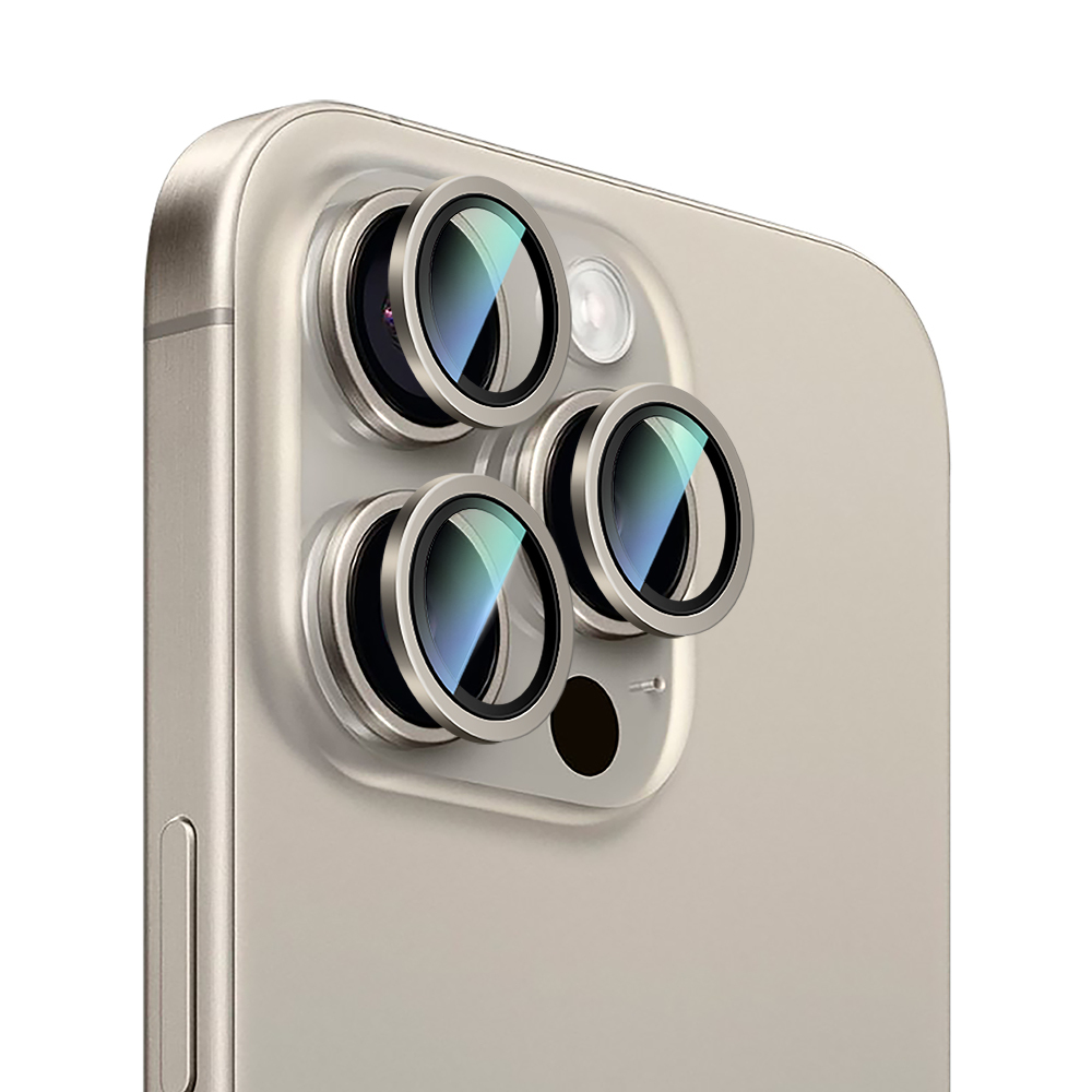 Apple iPhone 16 Pro Max Uyumlu CaseWorld Alloy Two-Color Serisi Lens Koruyucu - 6