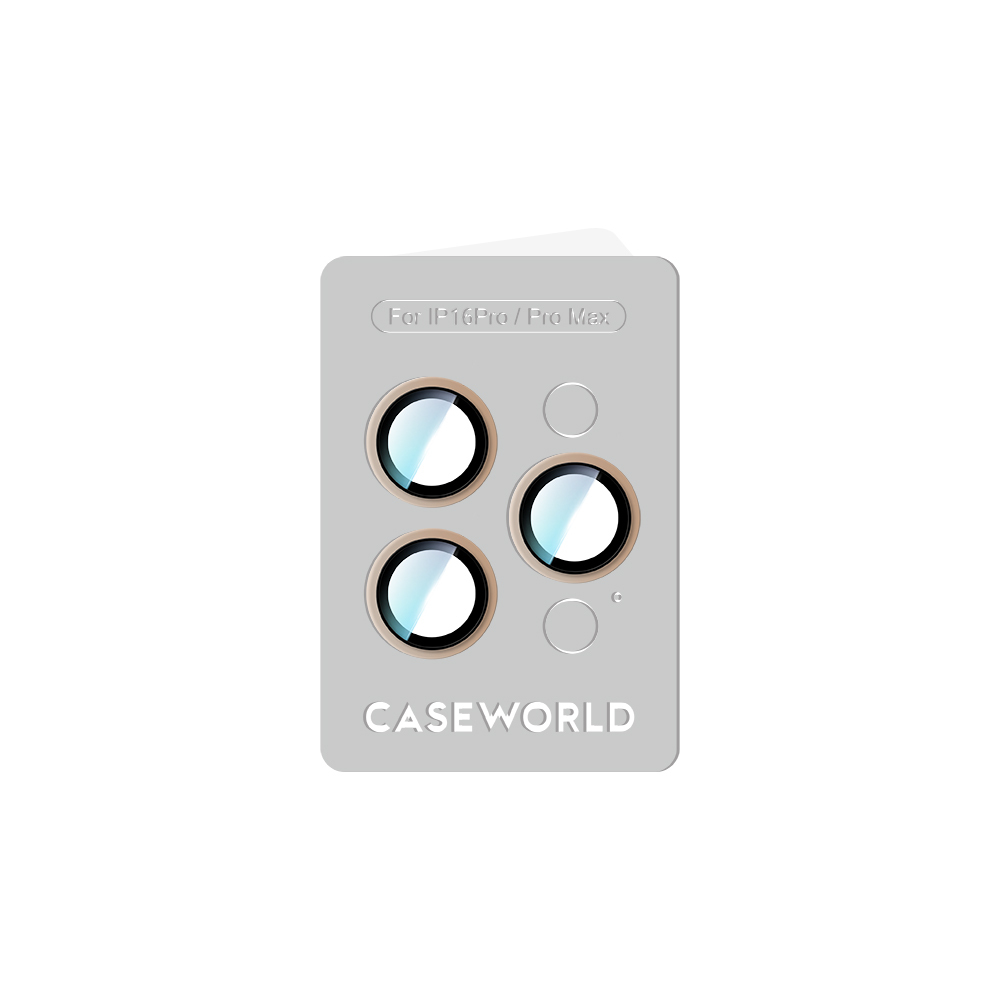 Apple iPhone 16 Pro Max Uyumlu CaseWorld Alloy Two-Color Serisi Lens Koruyucu - 13